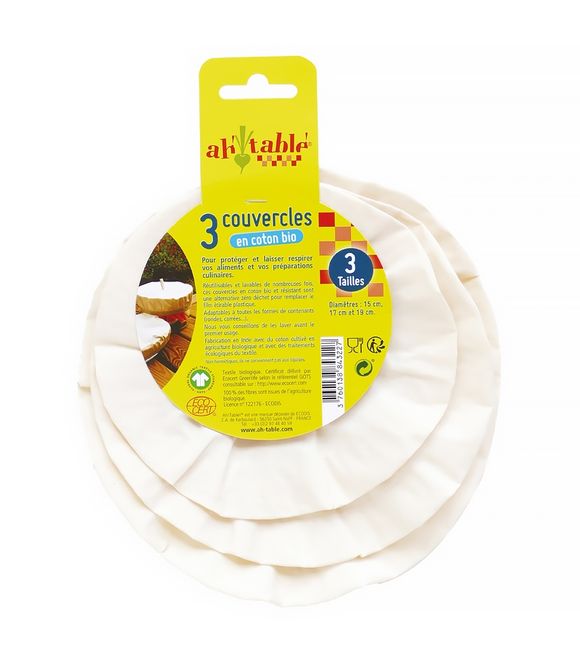 Hovedbilde 3-pk bolletrekk NATURAL - økologisk bomull / Ahtablé