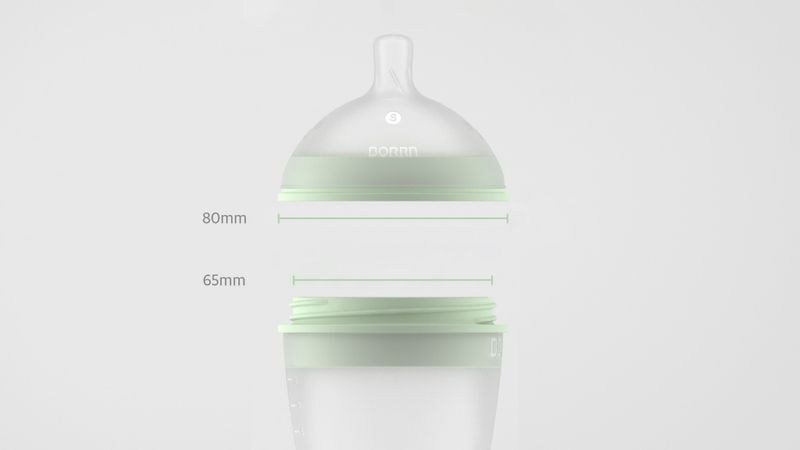 Tåteflaske i silikon 240ml, ORANSJE / BORRN