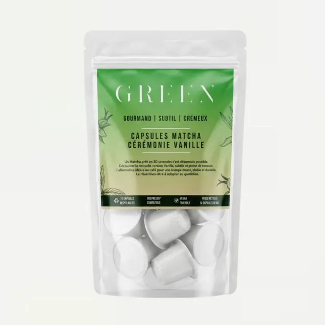 Hovedbilde Matcha Ceremony Vanilla Latte Capsules - 10stk / Green