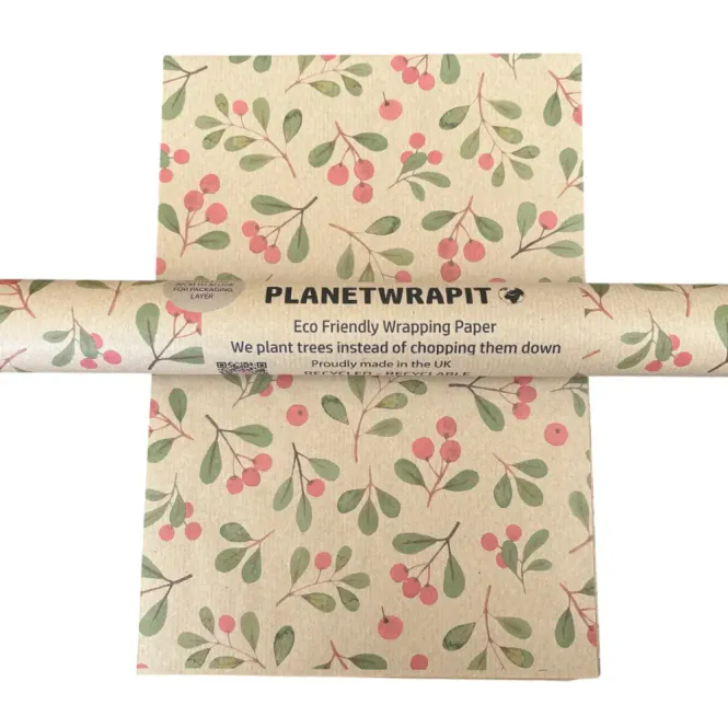 Hovedbilde Christmas Mistletoe - miljøvennlig gavepapir / PlanetWrapIt