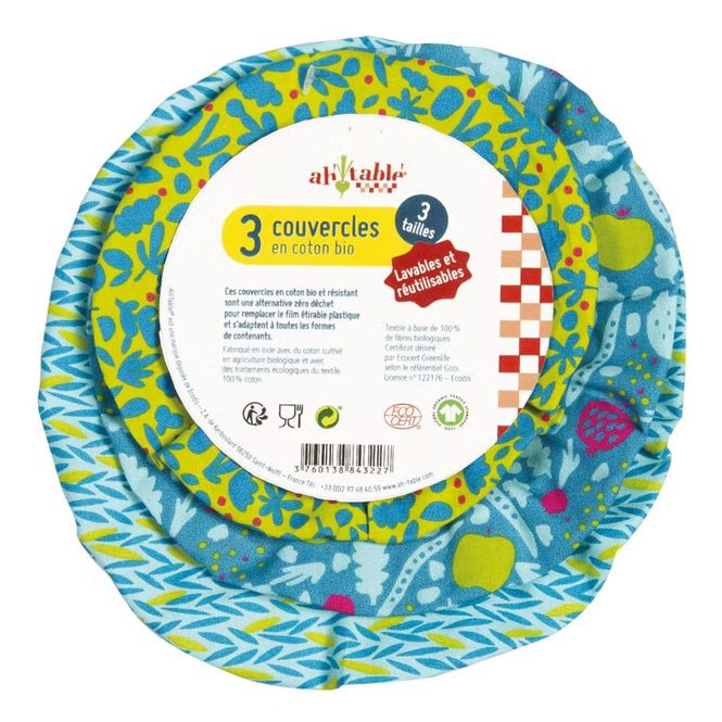 Hovedbilde 3-pk store bolletrekk PLANTS, økologisk bomull / Ahtablé