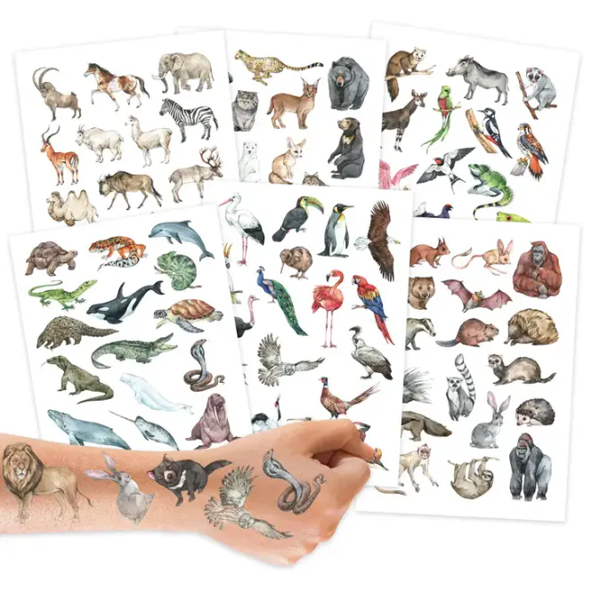 Hovedbilde World of Animals - midlertidig tatovering til barn / Papierdrach