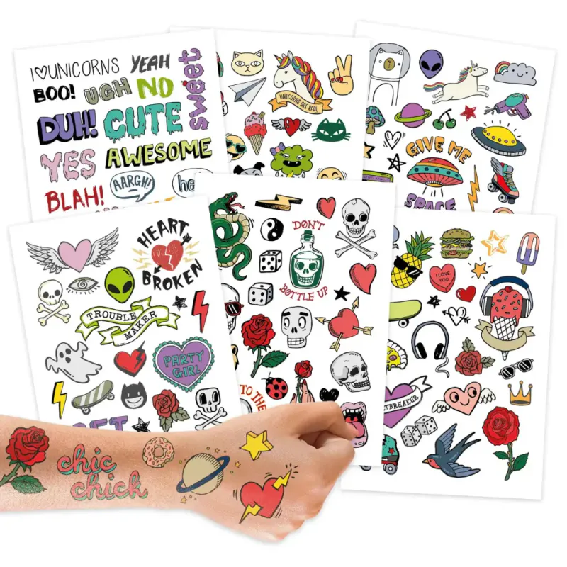 Scrunch Doodles - midlertidig tatovering / Papierdachen