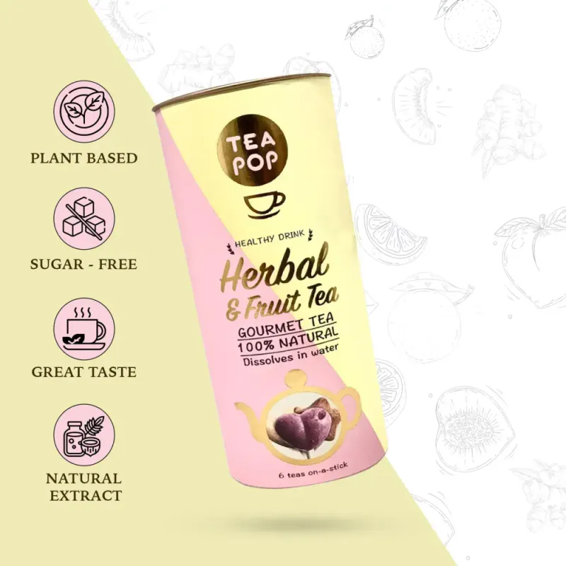 6pk Herbal & Fruit Tea - Tea On-A-Stick! / Tea Pop