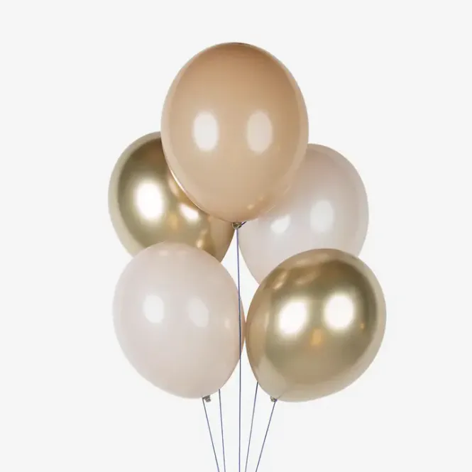 Hovedbilde Plastfrie ballonger, 10 stk Golden Mix / My Little Day