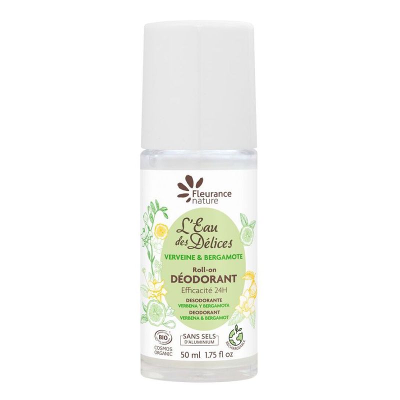 Organic Roll-On Deodorant Verbena Bergamot 50ml / Fleurance Natu