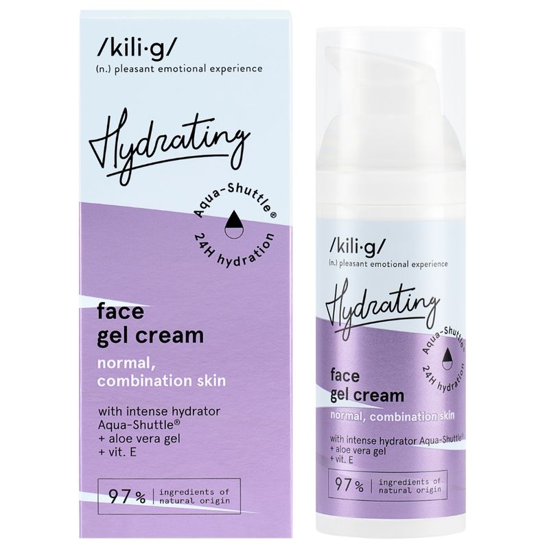 HYDRATING face gel cream - normal, combination skin 50ml / kili·g 