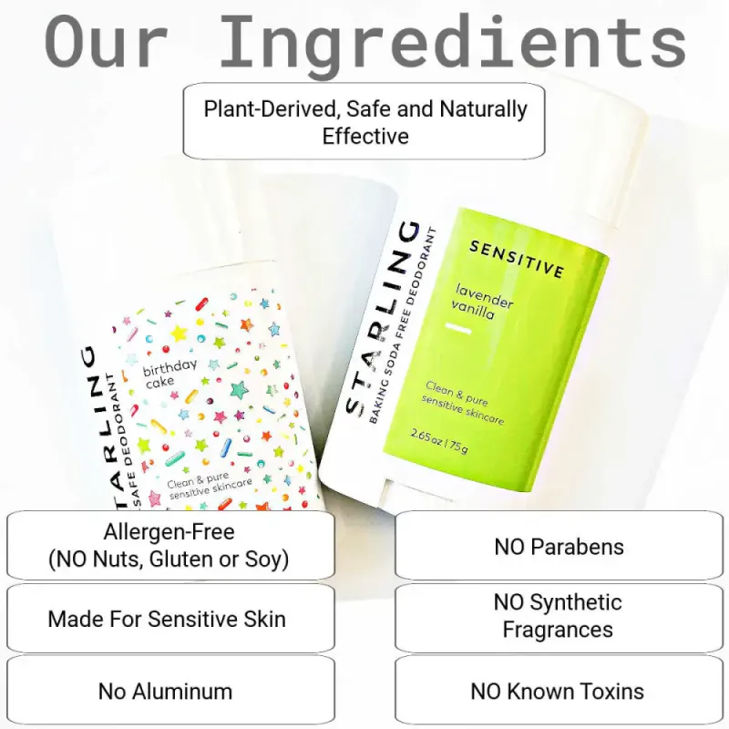 Birthday Cake - aluminiumfri deodorant til barn og ungdom 75g / Starling Skincare