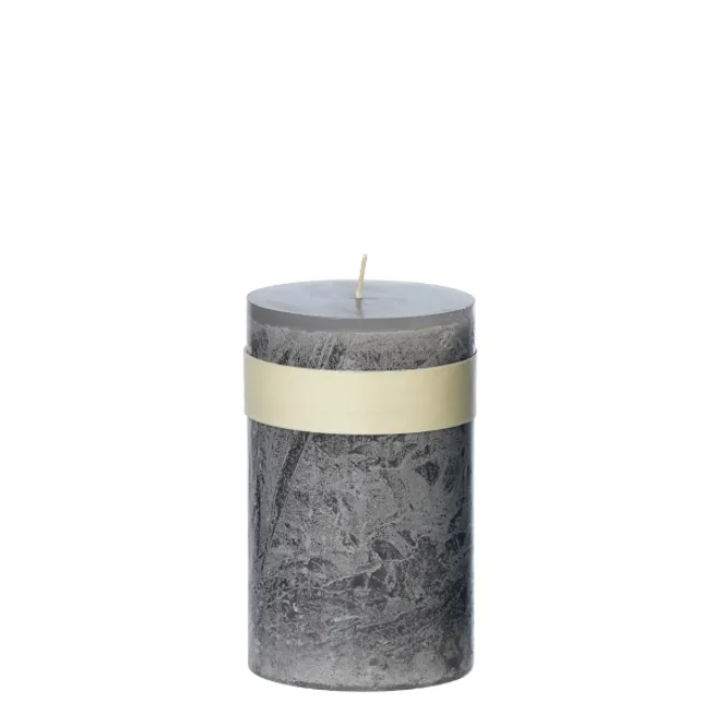 Hovedbilde Timber® Candles Kubbelys Grey, 8 x 15 cm / Vance Kitira