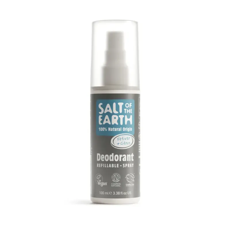 Vetiver & Citrus - Natural Deodorant Spray 100ml / Salt of the Earth 