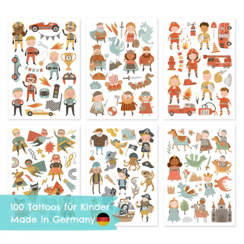 Heroes - midlertidig tatovering / Papierdachen