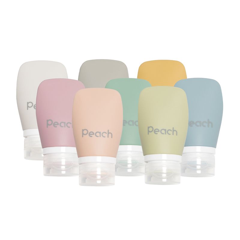 60 ml klemmeflaske i silikon, Summer / Peach