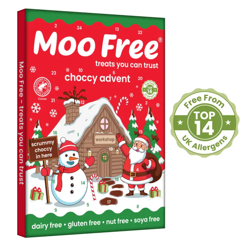 Melkefri sjokoladekalender 70g / Moo Free