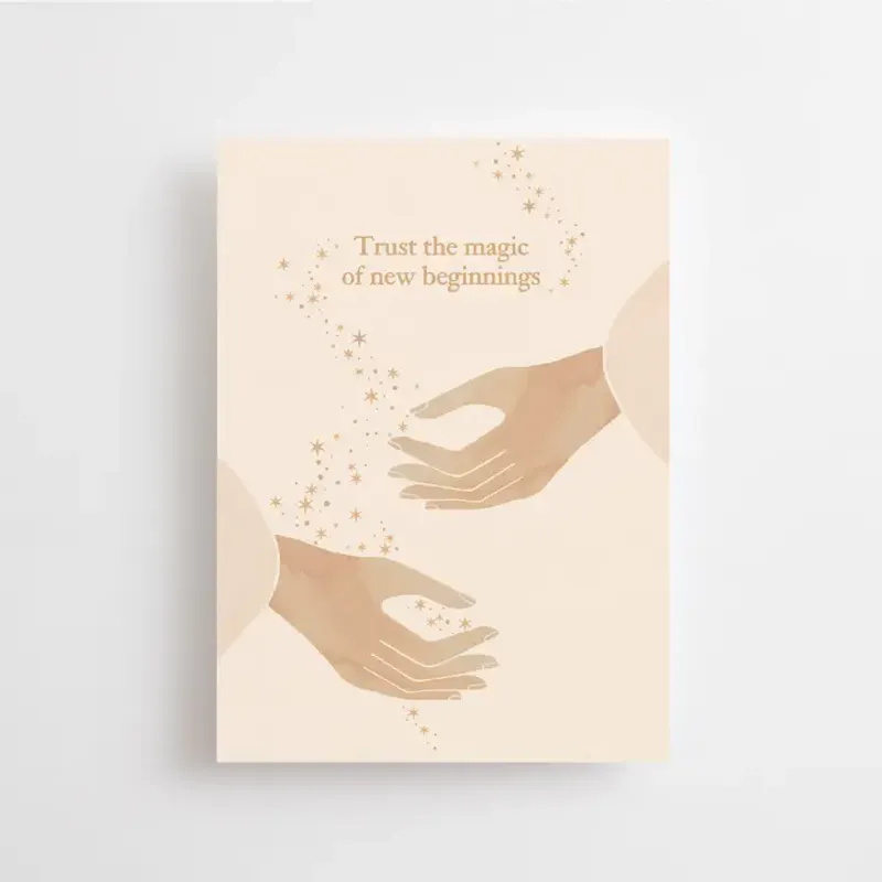 Trust the Magic of New Beginnings - postkort / Anna Cosma
