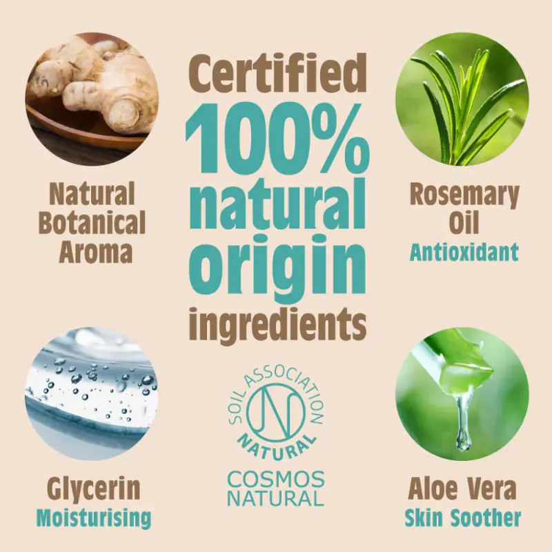 Ginger & Jasmine - Natural Deodorant Spray 100ml / Salt of the Earth 