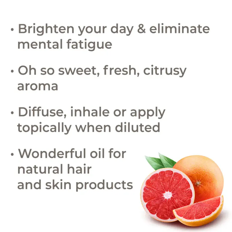 Rosa Grapefrukt eterisk olje 10 ml, økologisk / Plant Therapy