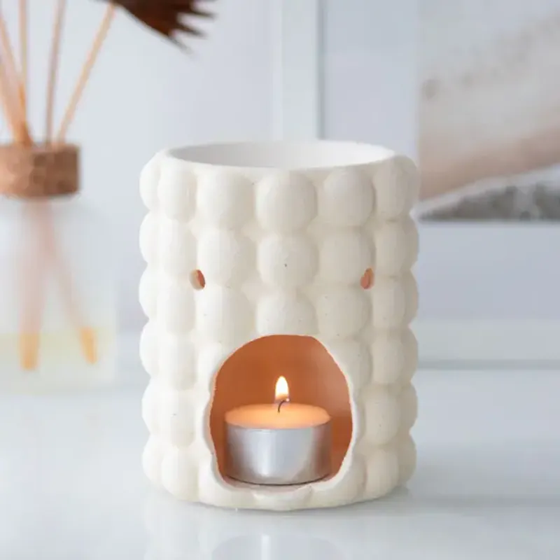 Cream Speckle Bubble Oil Wax Warmer / Something Different
