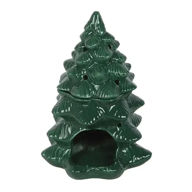 Winter Fir Tree Oil Burner & Wax Warmer - GREEN / Something Different Who
