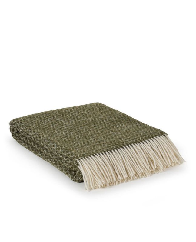Ullpledd Bonbon oliven 140x200 cm, MoST
