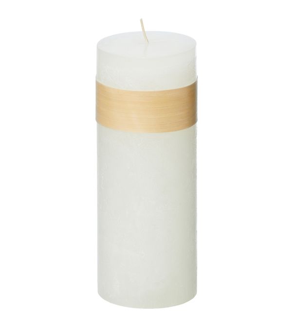 Hovedbilde Timber® Candles Kubbelys Snow White, 8 x 23 cm / Vance Kitira