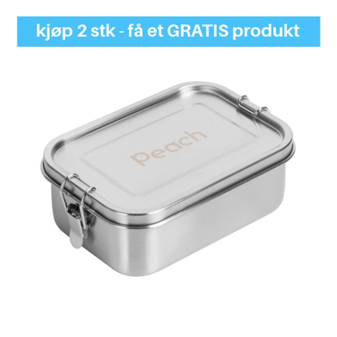 Hovedbilde 800 ml lekksikker matboks i stål med uttakbar midtdeler / Peach