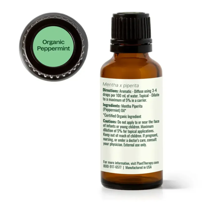 30 ml peppermynte, økologisk eterisk olje / Plant Therapy