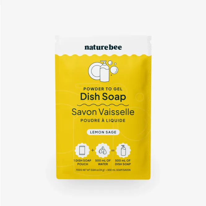 Hovedbilde Refill Dish Soap - Powder To Gel , Lemon Sage / Nature Bee