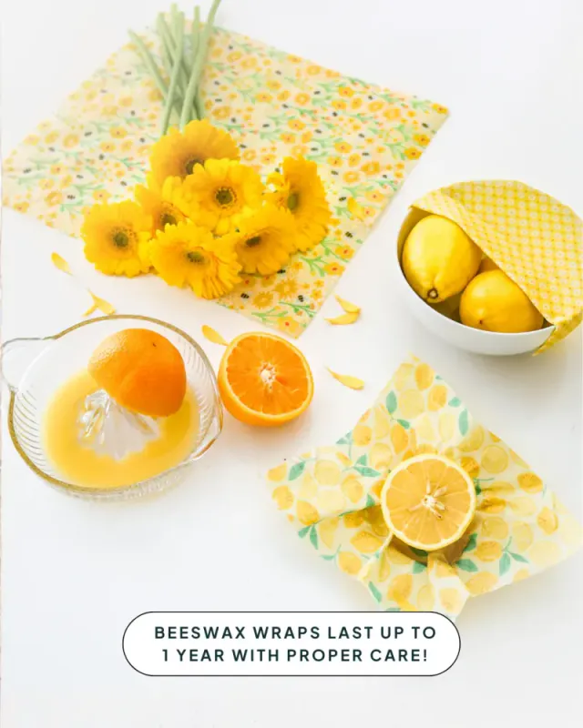 3pk Food Wraps bivoksark - YELLOW S,M,L / NatureBee