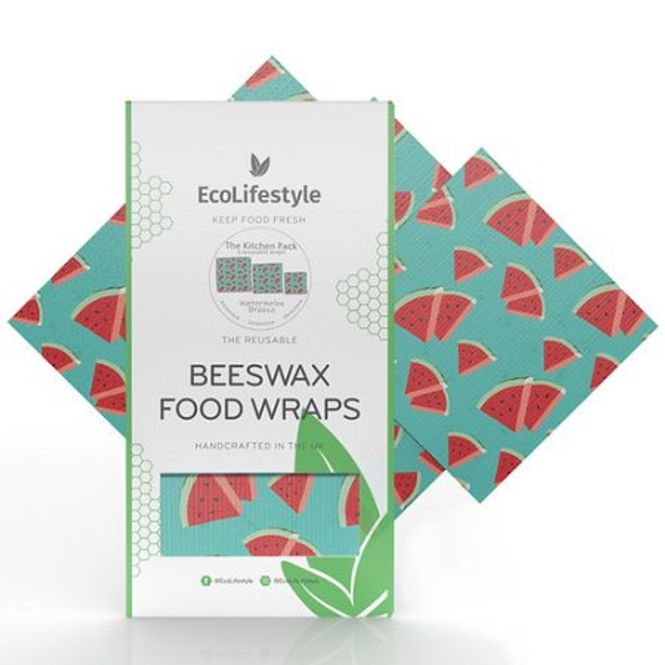 Hovedbilde 3 pk bivoksark - Watermelon Breeze / Ecolifestyle