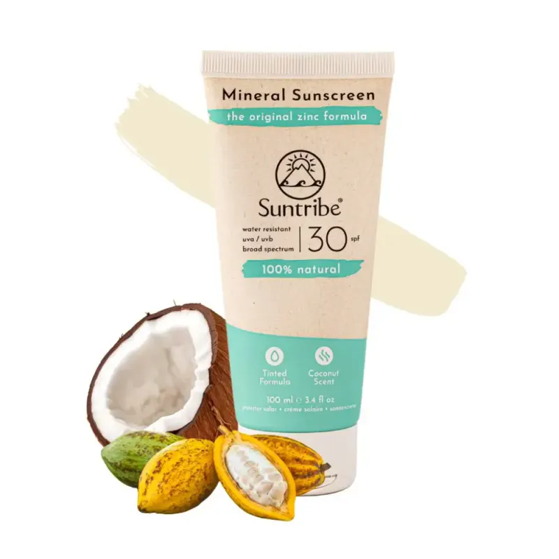 Tinted Natural Mineral Sunscreen Spf 30 100ml / Suntribe 
