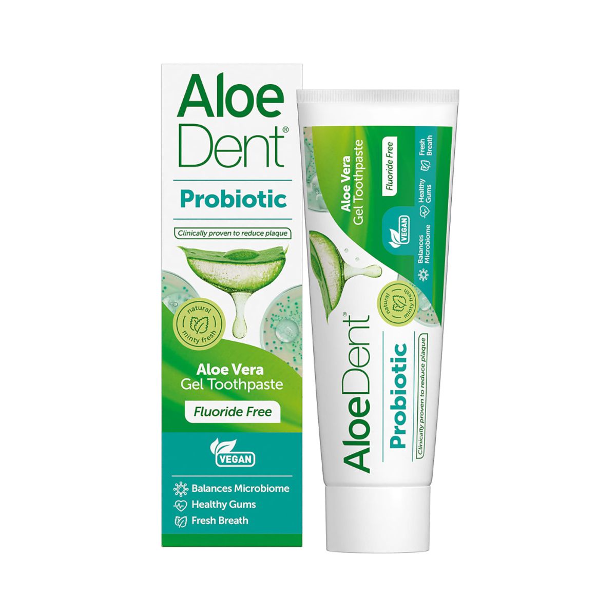 Probiotic Aloe Vera Toothpaste - Fluoride Free 100ml / AloeDent