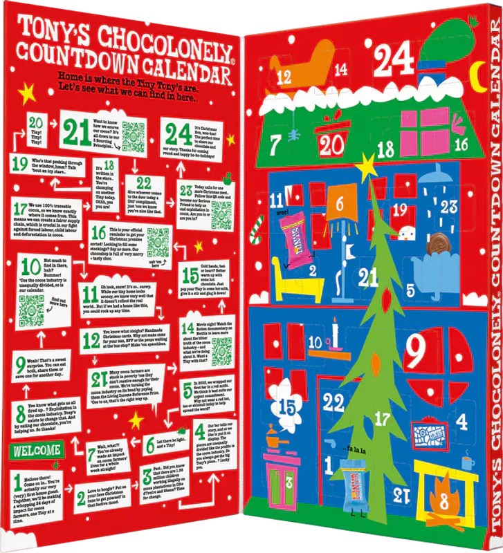 Tony's Chocolonely Countdown Advent Calendar 225g