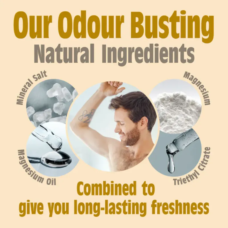 Amber & Sandalwood - Natural Deodorant Spray 100ml / Salt of the Earth 