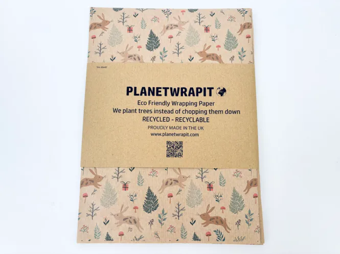 Hovedbilde Christmas Bunnies - miljøvennlig gavepapir / PlanetWrapIt