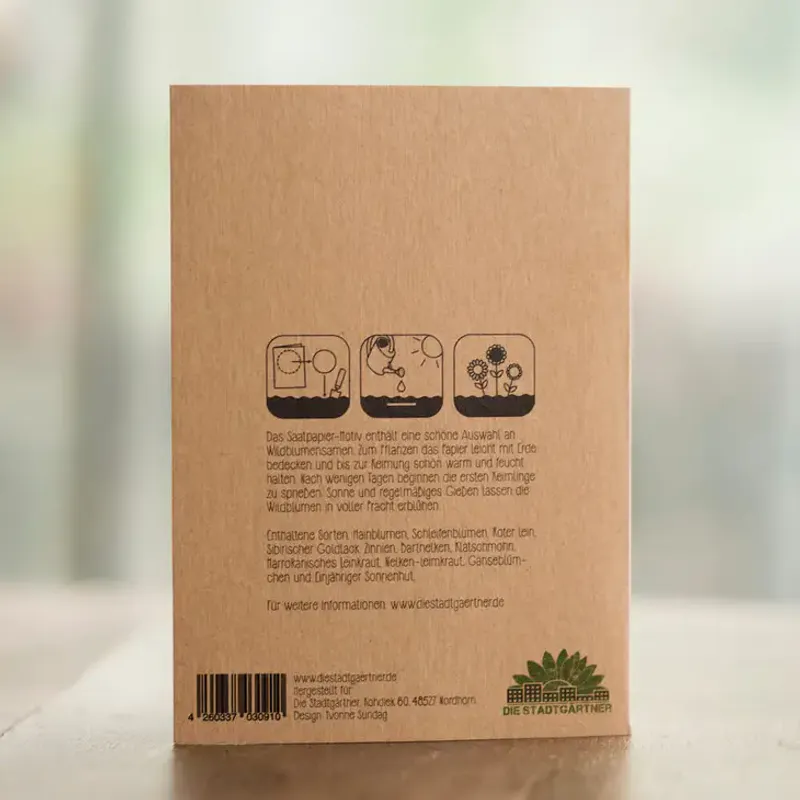 Kort med blomsterfrø - Mouse With Heart / Die Stadtgärtner