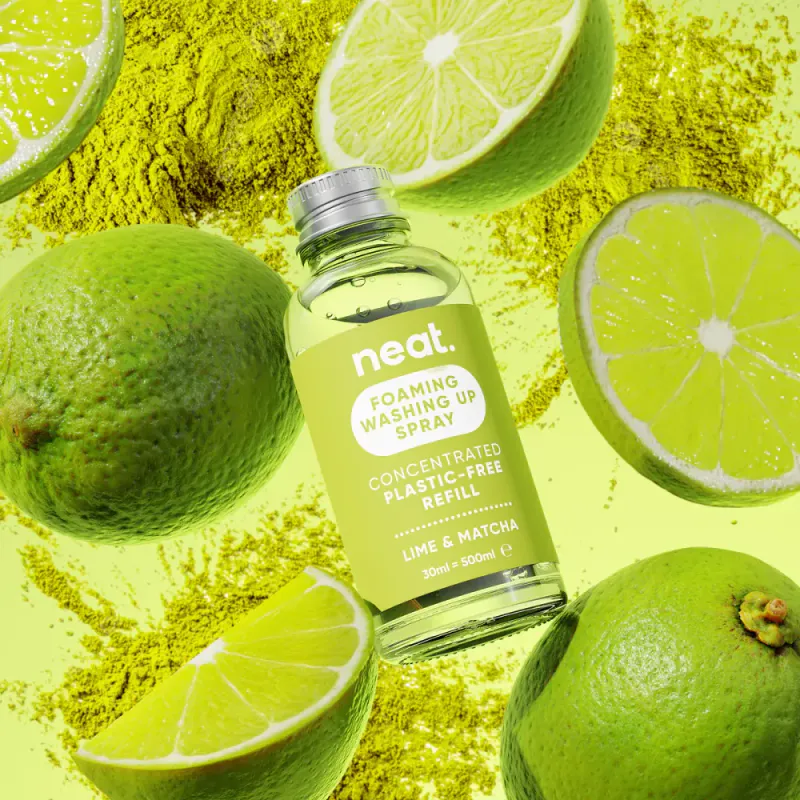 Refill: konsentrert oppvaskspray, Lime & Matcha / Neat