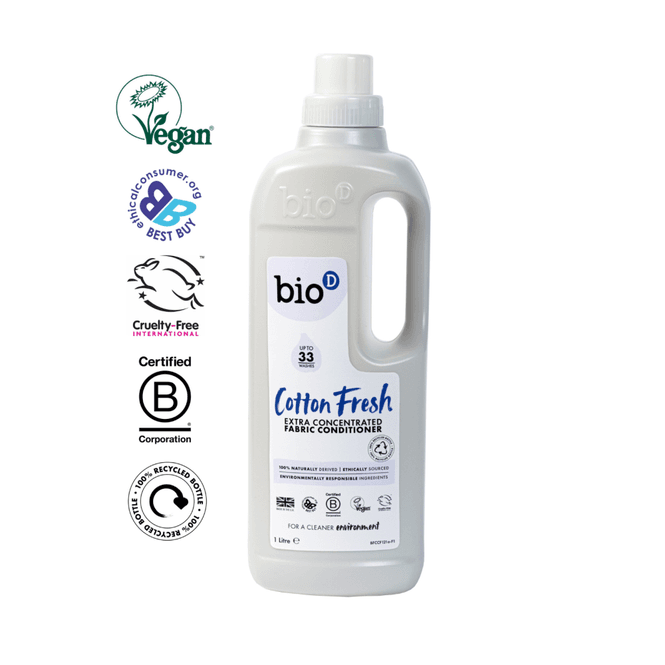 Hovedbilde 1L konsentrert tøymykner, Cotton Fresh / Bio-D