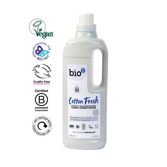 Hovedbilde 1L konsentrert tøymykner, Cotton Fresh / Bio-D