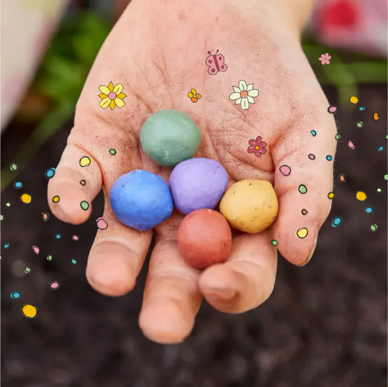 Spring Greeting - pose med frøballer / Die Stadtgärtner