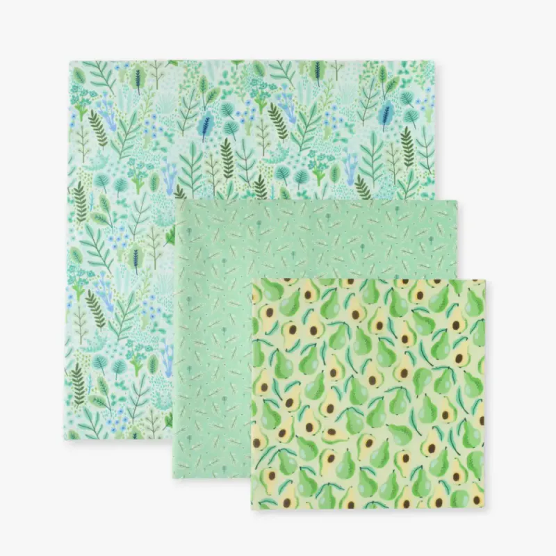 3pk Food Wraps bivoksark - GREEN S,M,L / NatureBee