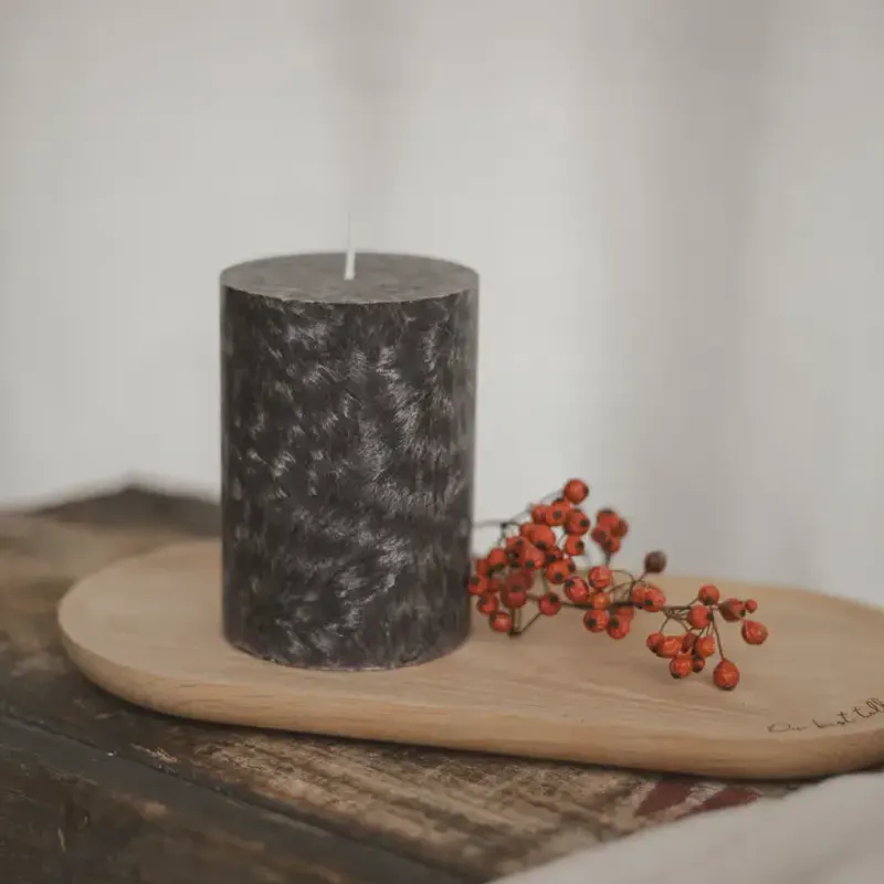 Olive Oil Block Candle 7x10cm, Black / Eulenschnitt