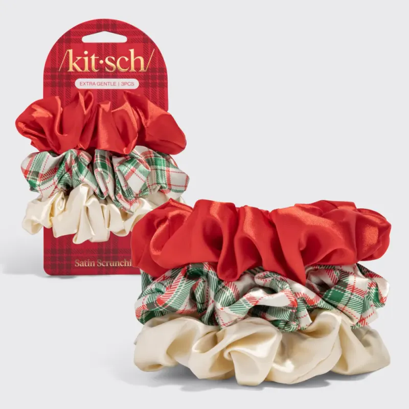 Julescrunchies i sateng 3 stk, KITSCH