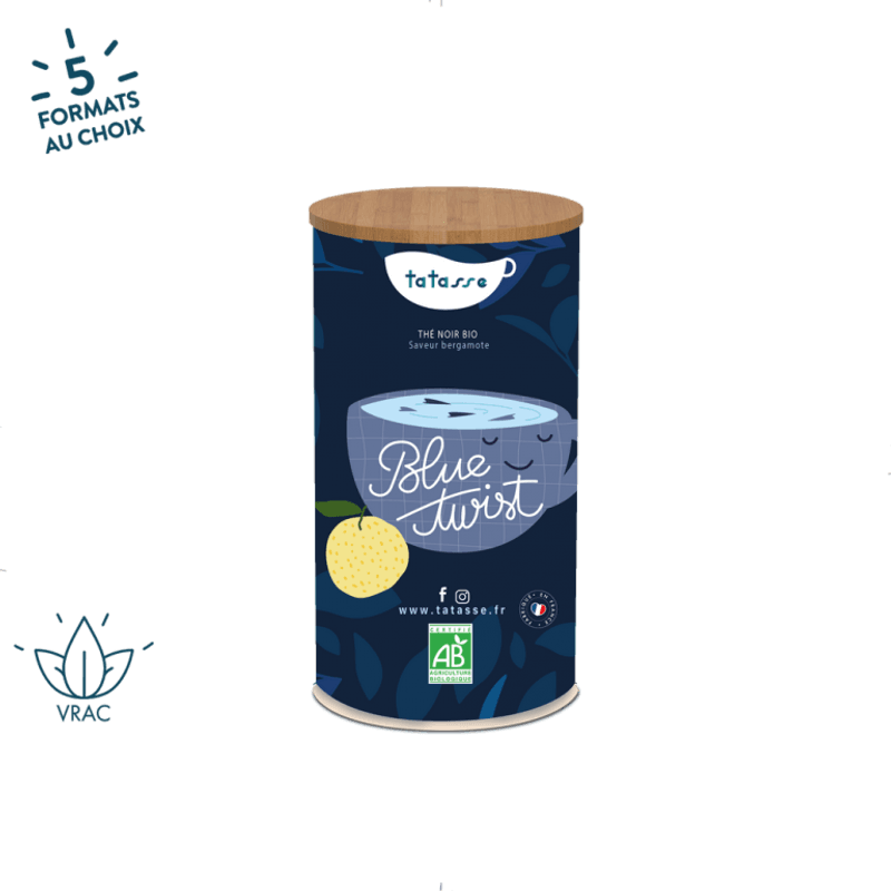 Earl Grey Organic Black Tea - Blue Twist  100g / Tatasse