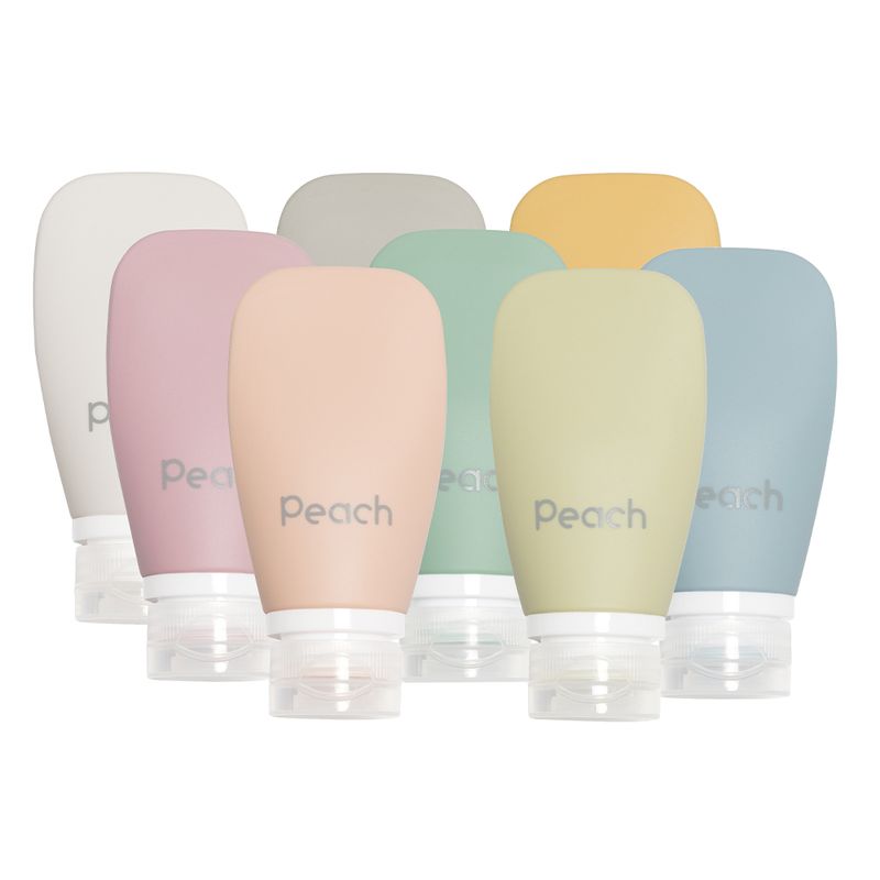 90 ml klemmeflaske i silikon, Ocean / Peach