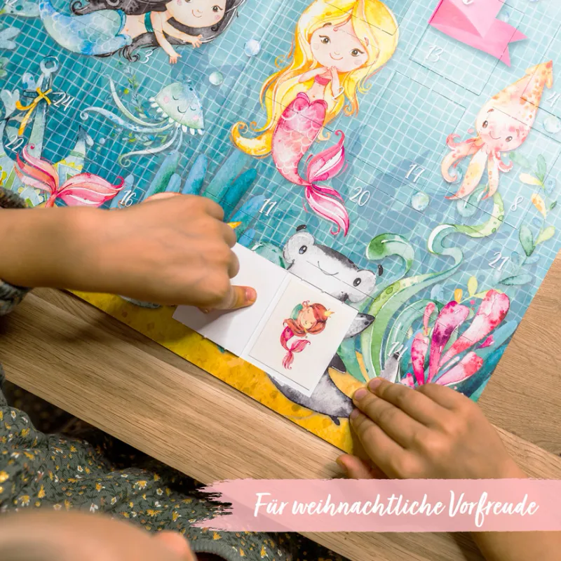 Julekalender med tatovering, Havfrue / Papierdrachen