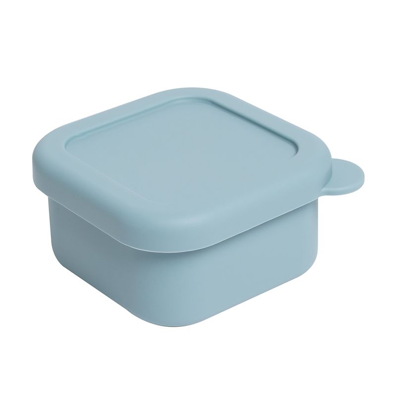 Silikonboks med lokk 100ml, Blue / Peach