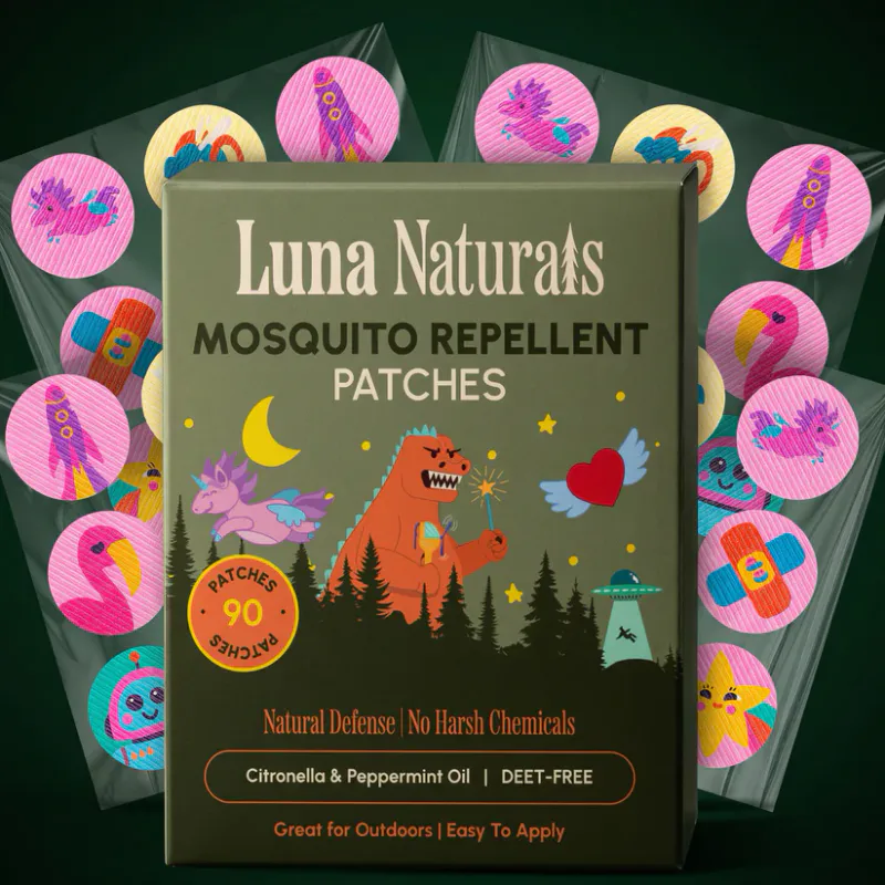 Kids Mosquito Repellent Patches - 90 stk / Luna Naturals