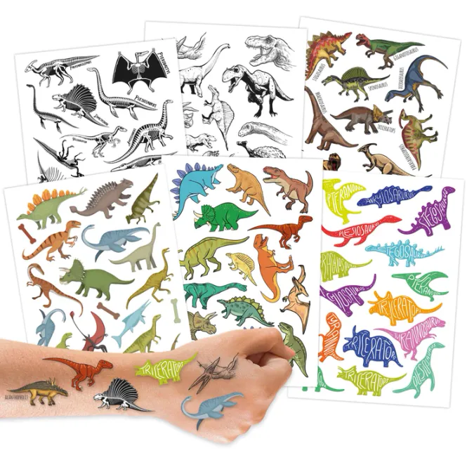 Hovedbilde Dinosaur - midlertidig tatovering / Papierdachen