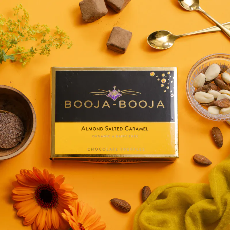 Veganske trøfler, Almond Salted Caramel 92g / Booja Booja  