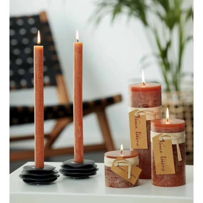 Hovedbilde Timber® Candles Kubbelys Rust, 8 x 7.5cm / Vance Kitira